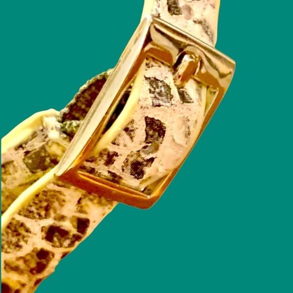 NEUTRAL TONES SNAKESKIN SLINGBACK SANDALS SHOES OPEN TOE ASYMMETRICAL HEELS 9.5 - Picture 7 of 8